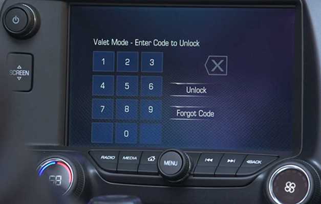 Valet Mode pasword protected Interface