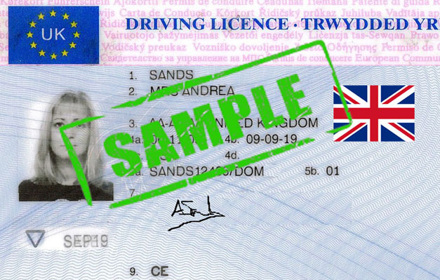 UK Driving-Licence with Union Flag
